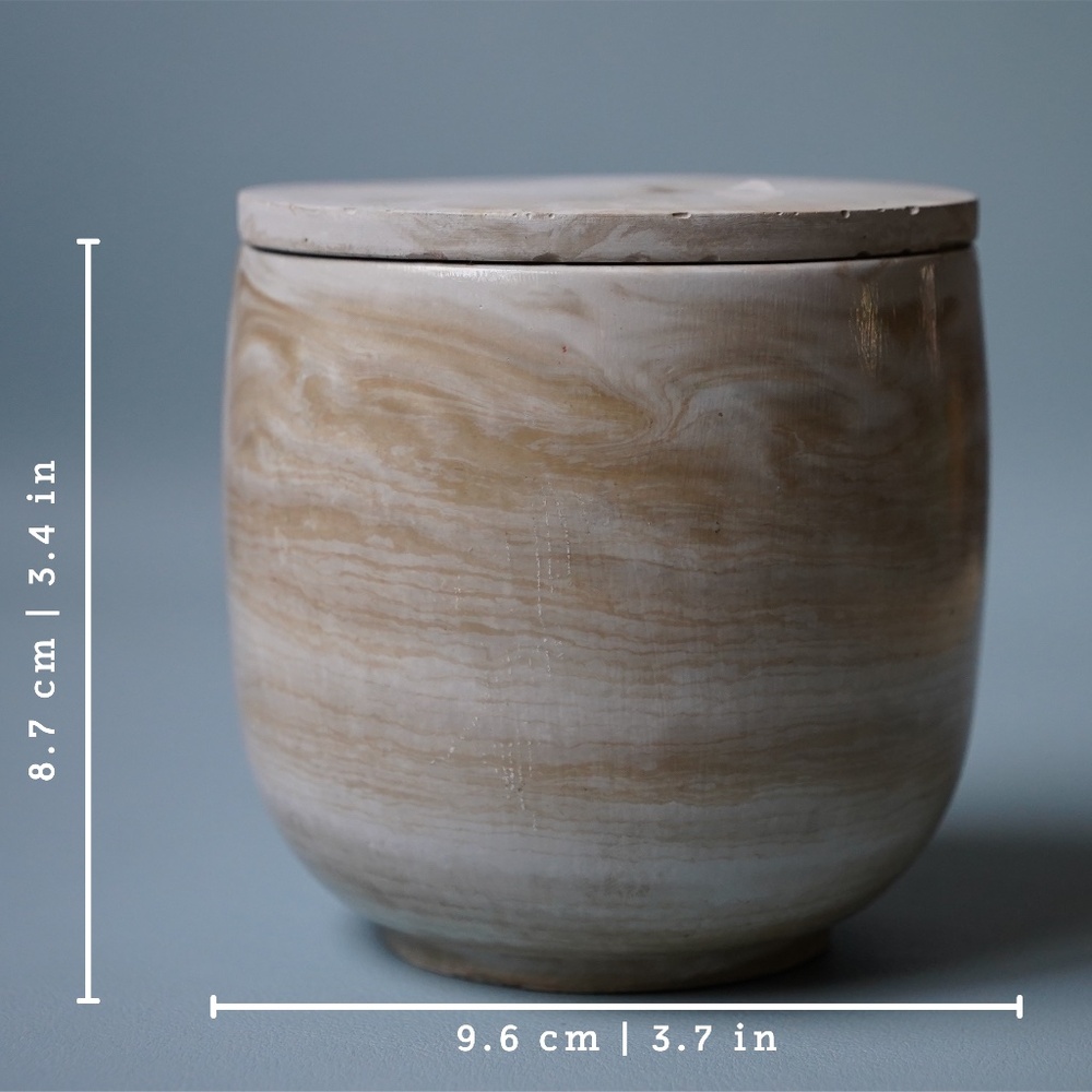 Handmade Concrete Candle: Bergamot | Wild Herb | Moss